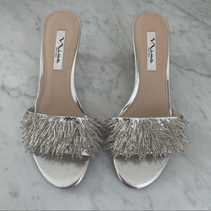 Silver Nina Heels